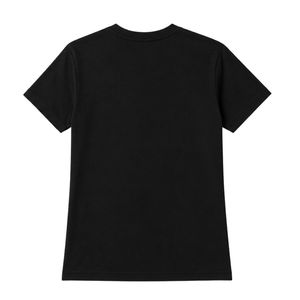 เสื้อยืดคอกลมแขนสั้นสีดำ เสื้อลำลองสำหรับผู้หญิง สตรีทแวร์ ไลฟ์สไตล์ เสื้อผ้าสวมใส่สบาย สไตล์การใช้งานในชีวิตประจำวัน - Product Image 2