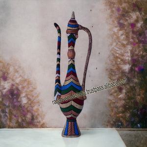 Estatua de Surahi de aluminio montada en la pared, escultura de Surahi de Metal al por mayor más vendida en decoración de varios tonos para sala de estar - Product Image 2