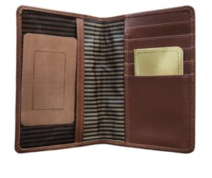 Étui de voyage exquis en cuir marron pour passeport, avec fenêtre d'identification et emplacements pour cartes, étui fin et organisateur pour hommes, choix du designer - Product Image 1