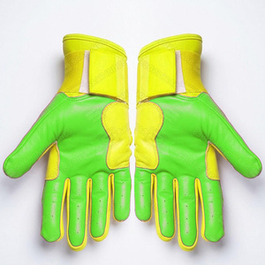 ถุงมือตีเบสบอล SAAR INDUSTRIES สีเขียวเหลือง คุณภาพสูง หนังแท้บุฟองน้ำอย่างดี สำหรับผู้ใหญ่ แบบ unisex ปิดด้วยแถบตีนตุ๊กแก ทนทาน - Product Image 2