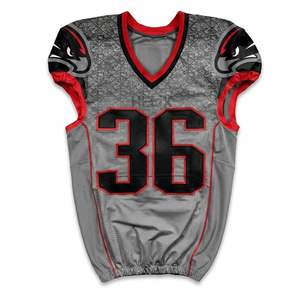 Maillots de football américain personnalisés blancs et marine, sublimation, maille polyester respirante, vêtements de sport d'entraînement, fabricant - Product Image 4