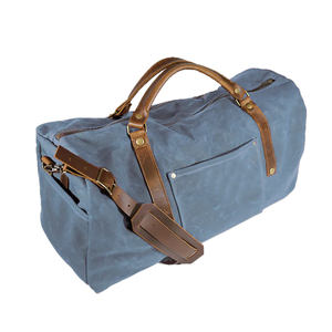 Bolsa de Viaje Plegable de Cuero Genuino de Alta Calidad OEM, Estilo Vintage, Gran Capacidad, Bolsa de Deporte para Gimnasio y Viajes Cortos - Product Image 1