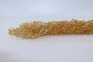 Best Quality Citrine Faceted Drop Shape Beads 4-5 MM, 16 Inch Strand For Jewelry Making - Product Image 5
