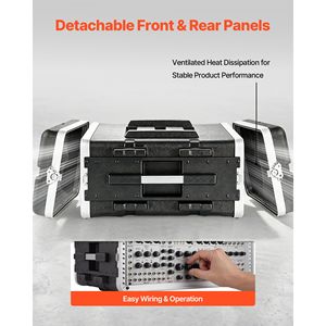 Armadio Rack 4U Standard Profondità 19 Pollici in ABS per Server con Chiusure a Torsione Incassate e Pannelli Anteriore e Posteriore Rimovibili - Product Image 3