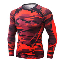 Vêtement de sport unisexe à compression, sous-vêtement de performance pour la course à pied, tenue de sport en spandex à motif camouflage