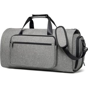 Sac de voyage en cuir unisexe de haute qualité, personnalisable, grande capacité, compartiment à chaussures, avec logo personnalisé et espace de rangement personnalisé - Product Image 5