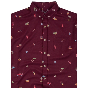 เสื้อเชิ้ตพิมพ์ลายอะโลฮ่าสำหรับผู้ชาย ผ้าฝ้ายพรีเมียมสไตล์ทรอปิคอล ชุดลำลองชายหาด - Product Image 2