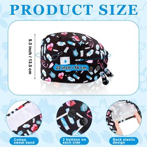 Custom Made OEM <b>Scrub</b> Caps-Cotton Material Quick Dry Breathable Comfortable Unisex Custom Logo Medical <b>Nurse</b> Protective Surgical - Product Image 5
