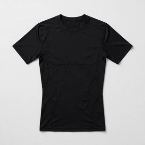 Camiseta Deportiva de Compresión para Hombre, Estilo Casual Elegante, para Gimnasio, Deportes al Aire Libre, Poliéster/Algodón, Cuello en V, Manga Corta, Verano, 180g - Product Image 2
