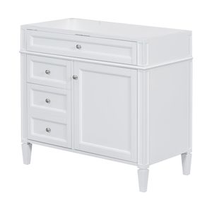 Mobile Bagno Moderno da 36 Pollici Senza Piano, Struttura in Legno Massello con 2 Cassetti a Ribalta e 2 Cassetti Standard - Product Image 3