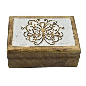 Boîte de rangement en bois Aaliyan Impex économique pour bijoux, montres, pièces de monnaie, petits objets personnels, style rustique vintage fait main - Product Image 3