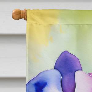 Orchids Watercolor Large House <b>Flag</b> Multicolor Porch Sleeve <b>Pole</b> Decorative Yard Banner Wall Hanging Polyester Artwork - Product Image 3