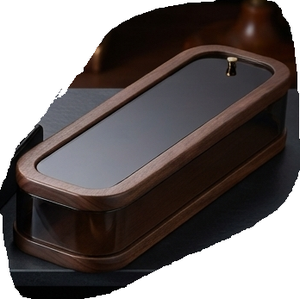 Walnut Wood Oval <b>Ring</b> <b>Box</b> Handmade Engraved Jewelry Case for Wedding <b>Proposal</b> Gift High Quality Wooden Round <b>Box</b> Disposable Cake - Product Image 3