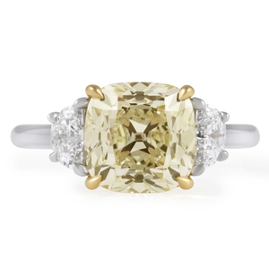 3.30 Carat <b>Emerald</b>-Cut Moissanite Three-Stone Engagement <b>Ring</b> in 925 Sterling <b>Silver</b> Rhodium Plating IGI Certified Wedding Party - Product Image 1