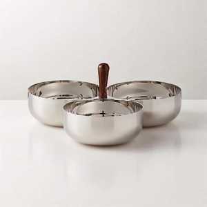 Plat en acier inoxydable, bol de service de luxe, design moderne pour la maison, la cuisine ou le restaurant, pour les accompagnements, les garnitures et les condiments - Product Image 1