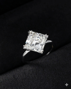 Anillo de Compromiso/Boda Vintage de Oro Amarillo de 14k con Diamante Cultivado en Laboratorio IGI/GIA, Unisex, Oro Blanco Fino para Aniversario, Ideal para Fiestas - Product Image 1