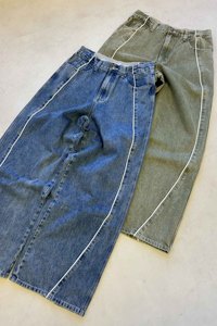 CONX Jeans Casuales de Pierna Recta para Hombre, Estilo Hip-Hop, Lavado Desgastado, Pierna Ancha, 100% Algodón Denim Transpirable y Ecológico - Product Image 3