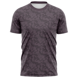 เสื้อยืดคอกลมแขนสั้นลายพรางพิมพ์ลายแบบซับลิเมชั่นสำหรับผู้ชาย แห้งเร็ว ทรงปกติ ผ้าโพลีเอสเตอร์ถัก สไตล์ลำลอง - Product Image 2