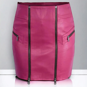 Jupes en cuir véritable pour femmes adultes, style décontracté, grandes tailles, haute qualité, sangles en cuir personnalisables, design respirant, toutes tailles - Product Image 1