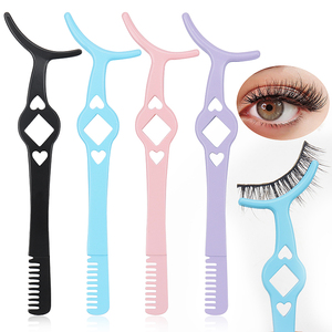 Pince à épiler professionnelle pour sourcils en acier inoxydable à pointe inclinée, applicateur de cils, peigne, haute qualité, durable - Product Image 2