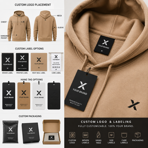 Sudaderas con Capucha para Hombre X Sports City, 100% Algodón, Felpa Francesa, Color Liso, Estilo Casual para Otoño, ODM OEM, Corte Regular - Product Image 4