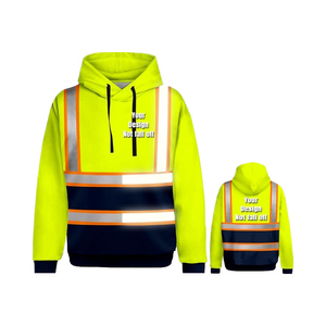 Hiver 2026 – Blouson polaire de sécurité haute visibilité, réfléchissant et imperméable, jaune, à manches longues, avec logo/couleur/motifs personnalisables - Product Image 1