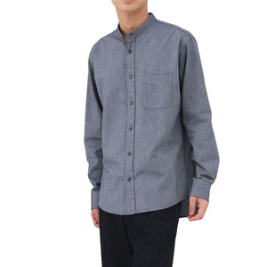 Camisa de Manga Larga para Hombre, 100% Algodón, Color Sólido, Antiarrugas, Transpirable, de Secado Rápido, Ecológica, Lisa, Teñida, de Punto Oxford - Product Image 1