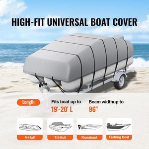 Copertura Impermeabile per Pontone 19FT/20FT in Tessuto Oxford PU 800D di Grado Marino, Nuova Copertura per Motore 16W - Product Image 2