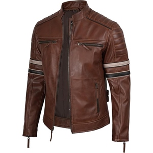 Men's Premium Quality Leather <b>Jacket</b> Fashionable <b>Sheepskin</b> Leather <b>Jacket</b> Winter Motorcycle Racing bomber <b>jacket</b> for men - Product Image 2