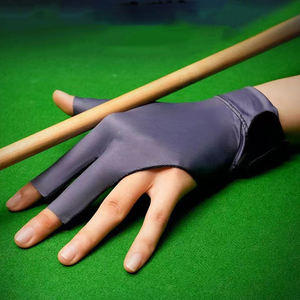 Gants de billard pour club, main gauche, tissu polyester, noir, gants de snooker professionnels, accessoires de billard pas chers - Product Image 1