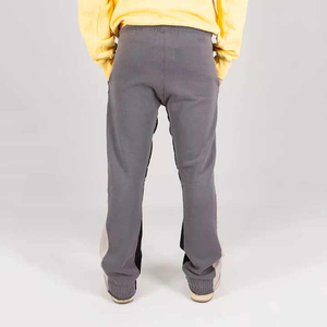 Men's High Quality Custom Flared <b>Jogger</b> Track Pants Casual Patchwork Elastic Waistband Men's Sweatpants <b>Stacked</b> Flare Design - Product Image 4