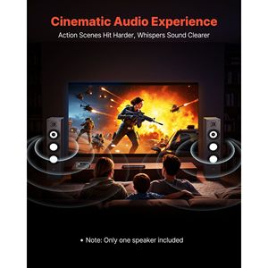 Altavoz de Torre de 2 Vías y 200W de Potencia Máxima, con Tweeter de 1 Pulgada y Woofer de 6.5 Pulgadas, Frecuencia de 70Hz a 20kHz, para Sistemas de Cine en Casa - Product Image 5