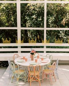 Customized Modern Round Rattan Kids <b>Table</b> and Chair Set Best Seller for Hotel or Outdoor Parties - Product Image 6