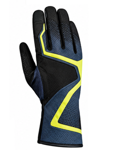 Gants de course pour homme noirs et jaunes à doigts entiers, avec protection de paume en fibre aramide ignifuge, légers, imperméables et antidérapants - Product Image 3