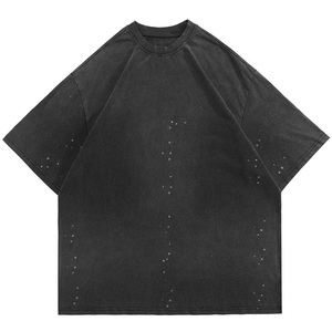 Camiseta de Hombre de Alta Calidad con Lavado Ácido, Estilo Vintage, Algodón Lavado, Oversize, Streetwear, Fabricante Personalizado - Product Image 6