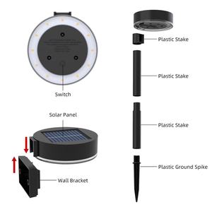 Lampes solaires LED d'extérieur, indice de protection IP65, blanc chaud 3500K, angle de faisceau de 120°, IRC 80, pour terrasse, jardin, piscine et couloir - Product Image 5
