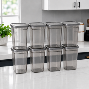 Recipiente Transparente de PET de 1000 ml para Almacenamiento de Alimentos Secos, Cereales, Azúcar, Té, Café y Organización de Bocadillos - Product Image 1