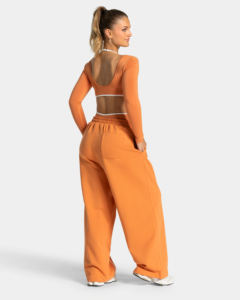 Pantalon de jogging décontracté pour femme, taille mi-haute, coupe ample, jambe large, en molleton 100% coton, motif peint, hiver, ODM, streetwear, gym, détente - Product Image 5