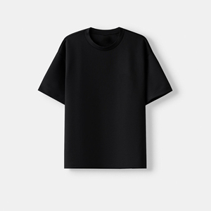 T-shirts courts coupe boxy personnalisés pour un look tendance – T-shirts classiques en coton épais à manches courtes et col rond pour hommes - Product Image 5