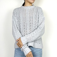 Pull d'hiver décontracté pour femme de qualité supérieure, respirant, tricoté, coupe ample, couleur personnalisable, service OEM, vente en gros