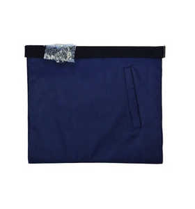 Tabliers maçonniques personnalisés en tissu brodé fait main, robustes, argentés et bleus, à coudre, avec logo sur mesure - Product Image 6