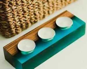 Set of 3 Natural Pine Wood Block <b>Candle</b> Holder Tall <b>Square</b> Timber Tealight Stand for Minimalist Tabletop Skies Trader - Product Image 2