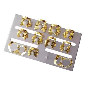 Pinces de barrage dentaire en acier inoxydable, ensemble de pinces dorées, instruments manuels d'isolement dentaire - Product Image 2