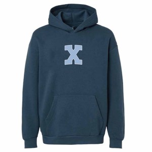 Sudadera con Capucha Personalizada para Fraternidad Griega, de Felpa Gruesa, con Apliques de Letras en Chenilla, Estilo Universitario |   Mar |   Azul - Product Image 1