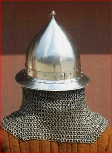 Casque médiéval en maille conique argenté, casque mongol fermé pour jeu de rôle, casque médiéval poli, armure ronde - Product Image 6
