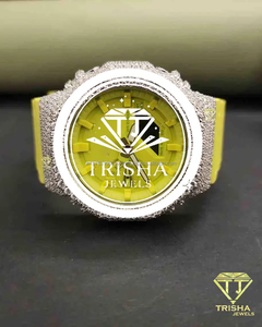 Reloj de lujo con diamantes de moissanita VVS completamente cubiertos de circonitas, en plata de ley 925. - Product Image 3