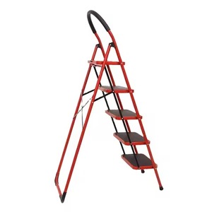 High Quality Wholesale Industrial Safety Platform Ladder Aluminum Alloy <b>Foldable</b> Extension Ladder with Guard Rails Portable Heav - Product Image 4