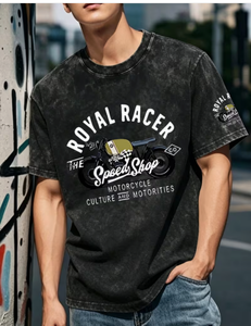เสื้อยืดแขนสั้นพิมพ์ลายแบรนด์สุดฮิตสำหรับผู้ชาย สไตล์ลำลอง ใส่สบาย เข้าได้กับทุกชุด เสื้อคลุมตัวนอก เสื้อซับในสำหรับผู้ชาย - Product Image 1