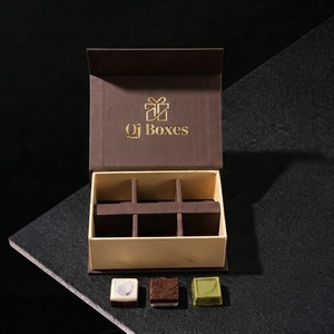 Food Grade Hinged Chocolate Gift <b>Box</b> | Wholesale OEM Custom Book-Style Packaging for <b>Cookies</b>, Macarons Stamping Logo Packaging - Product Image 1
