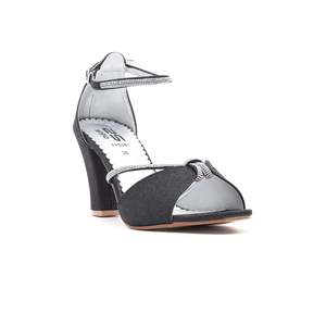 Sandalia de tacón negra FN5387 con detalle elegante - Product Image 2